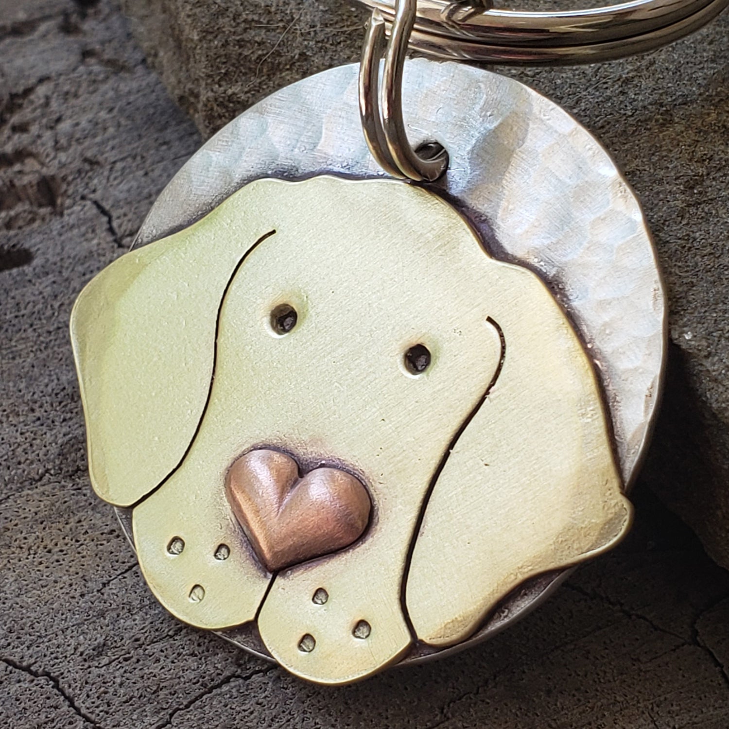 Lab with Heart Nose Tag