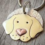 Lab with Heart Nose Tag